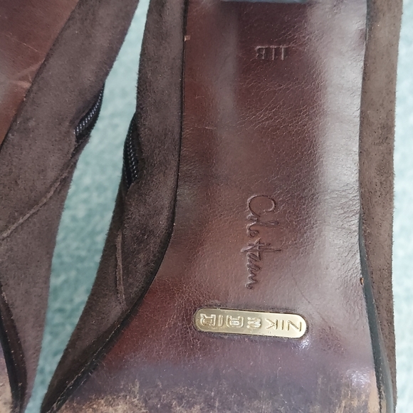 Cole Haan Brown Suede Knee-High Boots - Picture 11 of 14